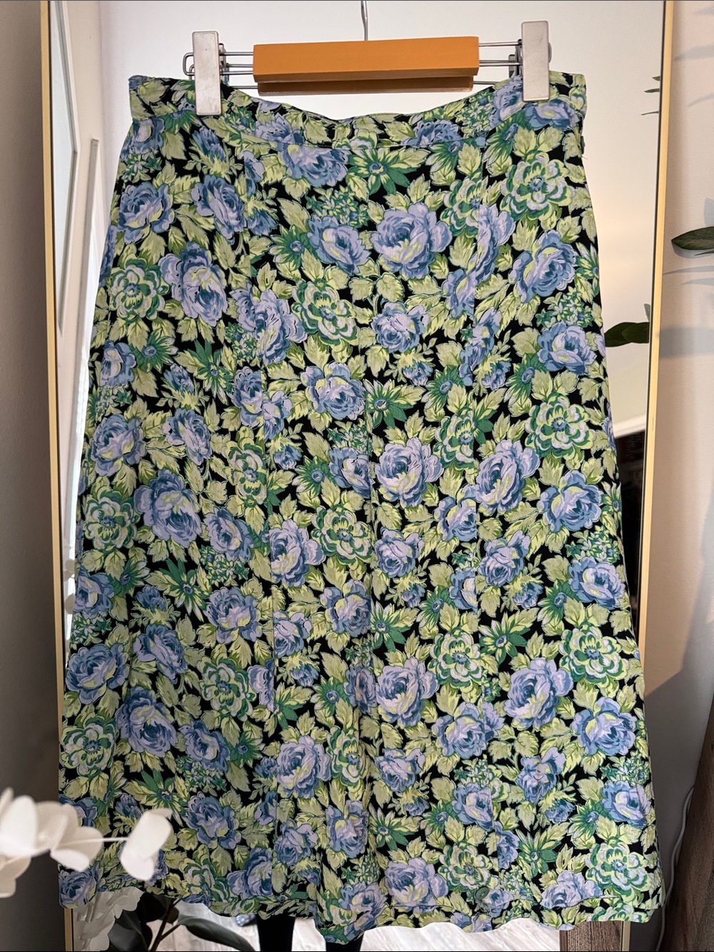April Cornell Floral Midi Skirt